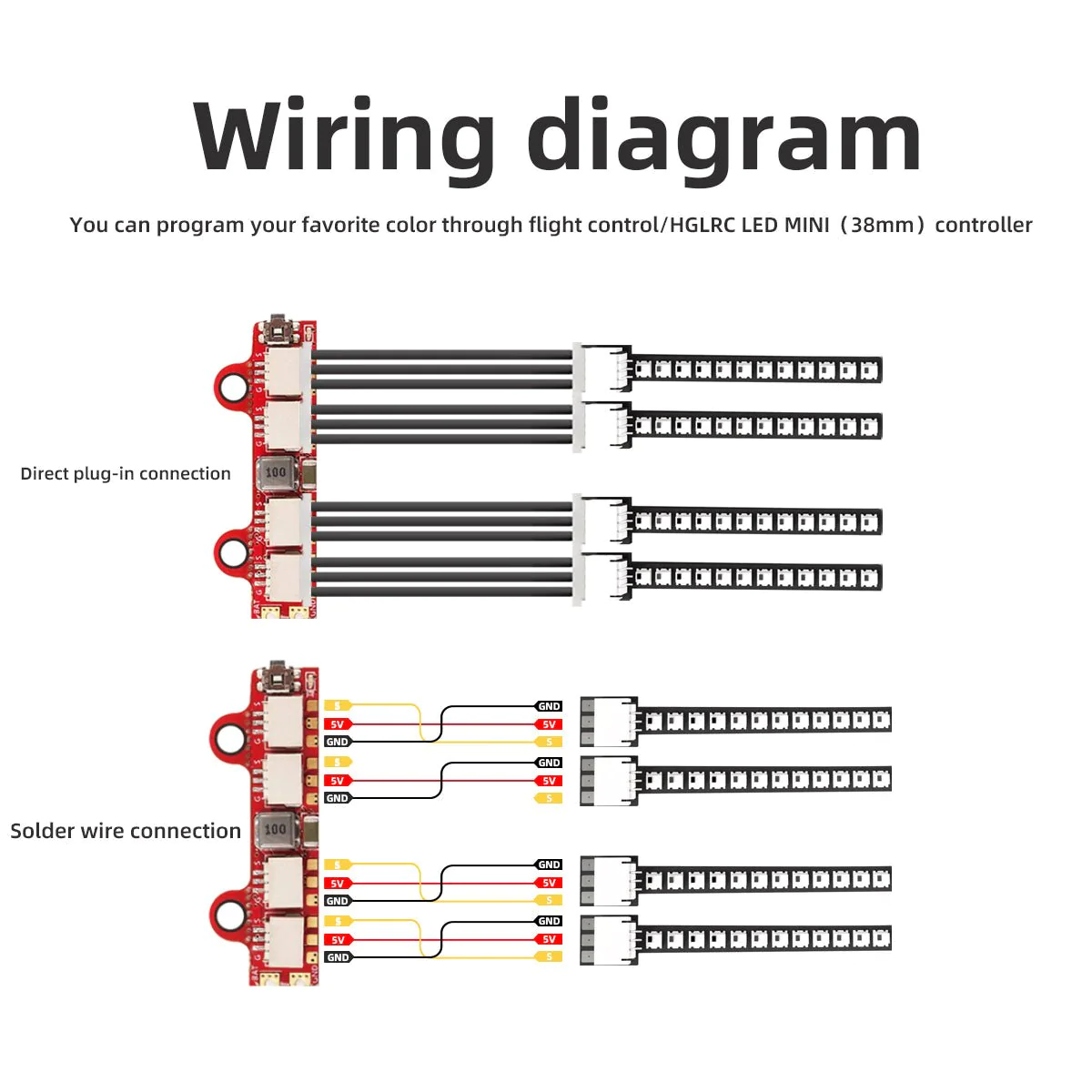 HGLRC LED Mini Ligh Bar 38mm 2