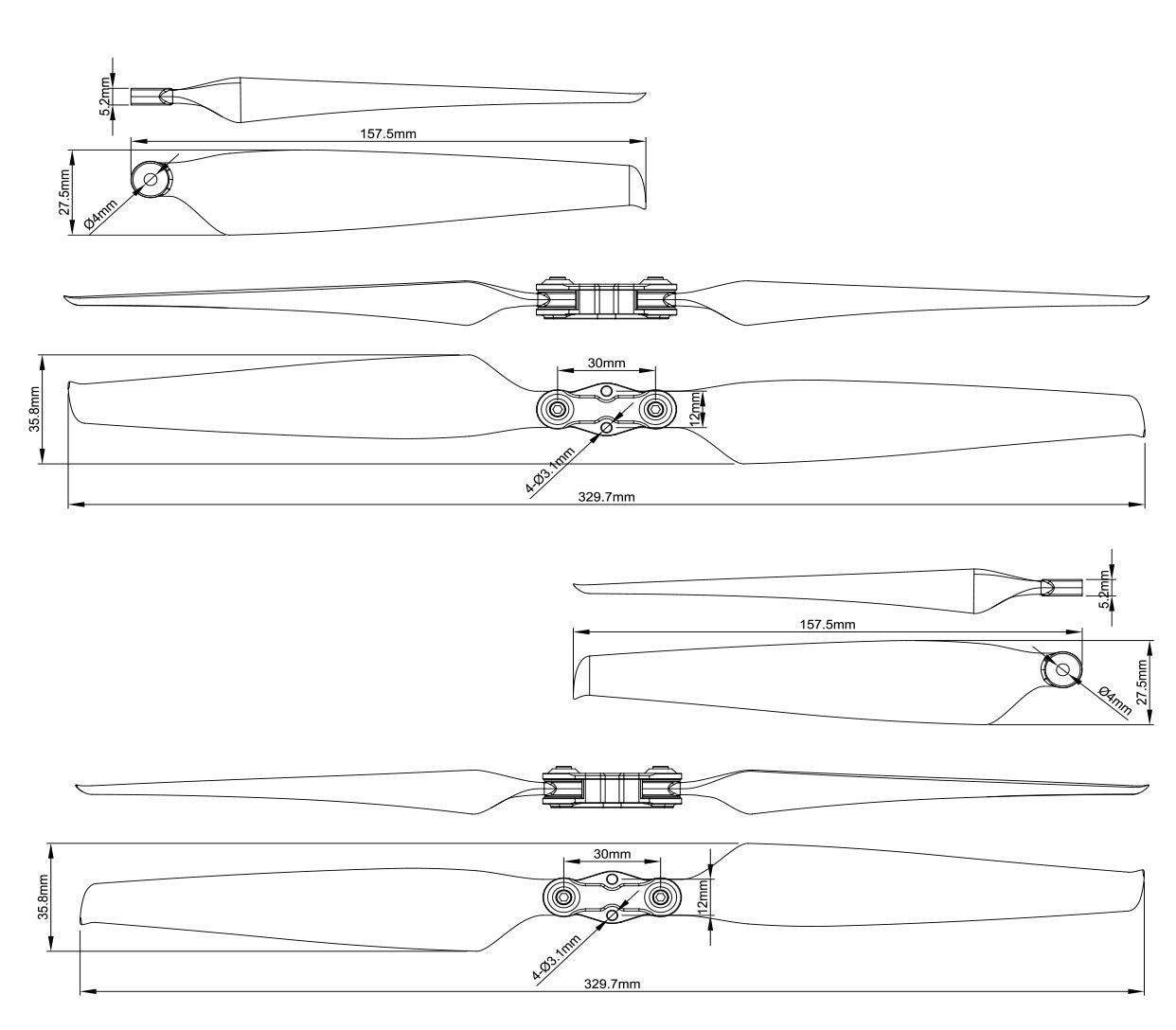 Propeller Sunnysky EOLO CN13x5 Folding