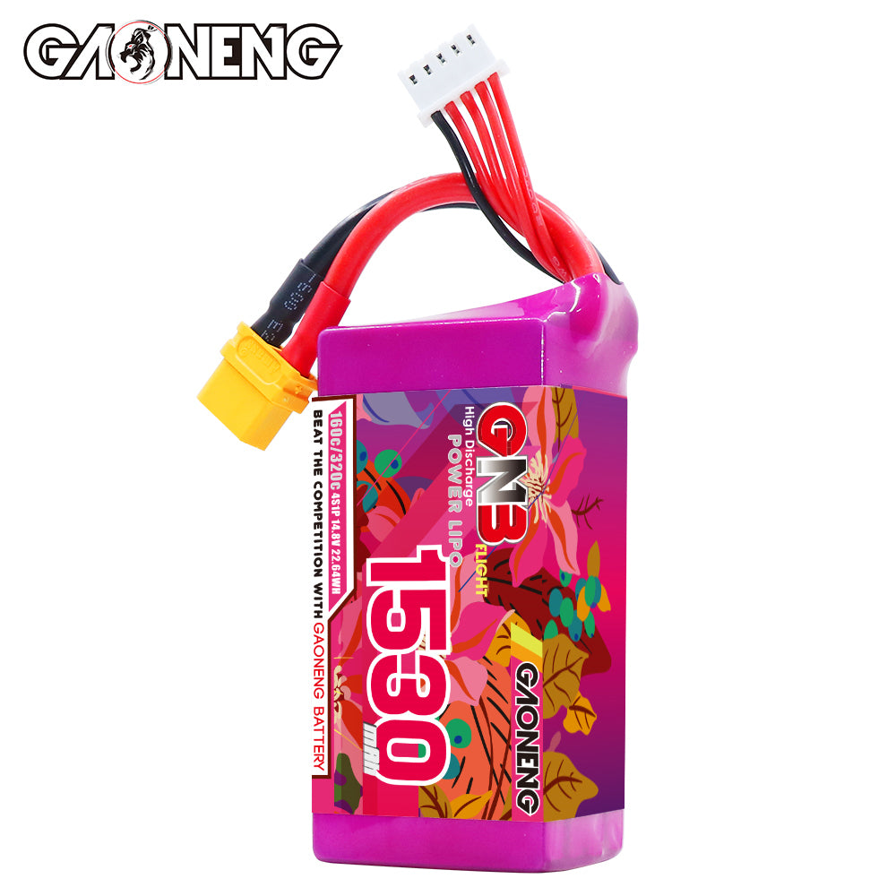 Battery GNB GAONENG 1530mah 4S1P 14.8V 160C XH-JST 5P  XT60