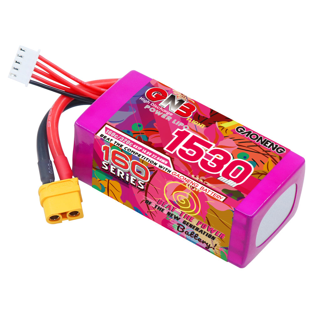 Battery GNB GAONENG 1530mah 4S1P 14.8V 160C XH-JST 5P XT60