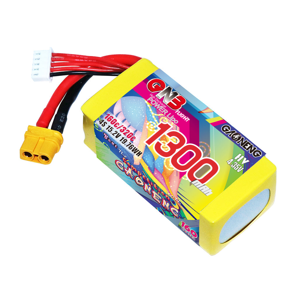 Battery GNB GAONENG 1300mah 4S1P 15.2V HV 160C XH- JST 5P XT60