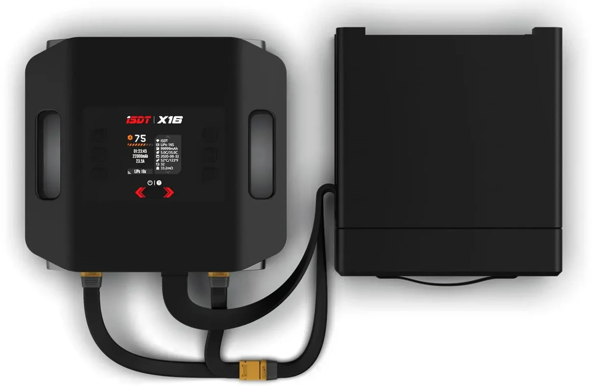 X16 Lipo Charger 1100W x 2 20A x 2 Dual Channel Lipo Charge and Discharge Cycle Balance Charger for 2 16S Batteries ISDT 1676277650