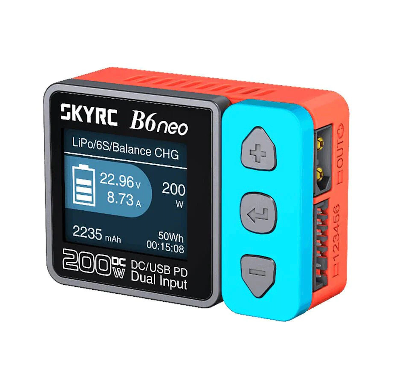 Charger SkyRC B6neo Smart (red+black+blue) DC200W PD80W