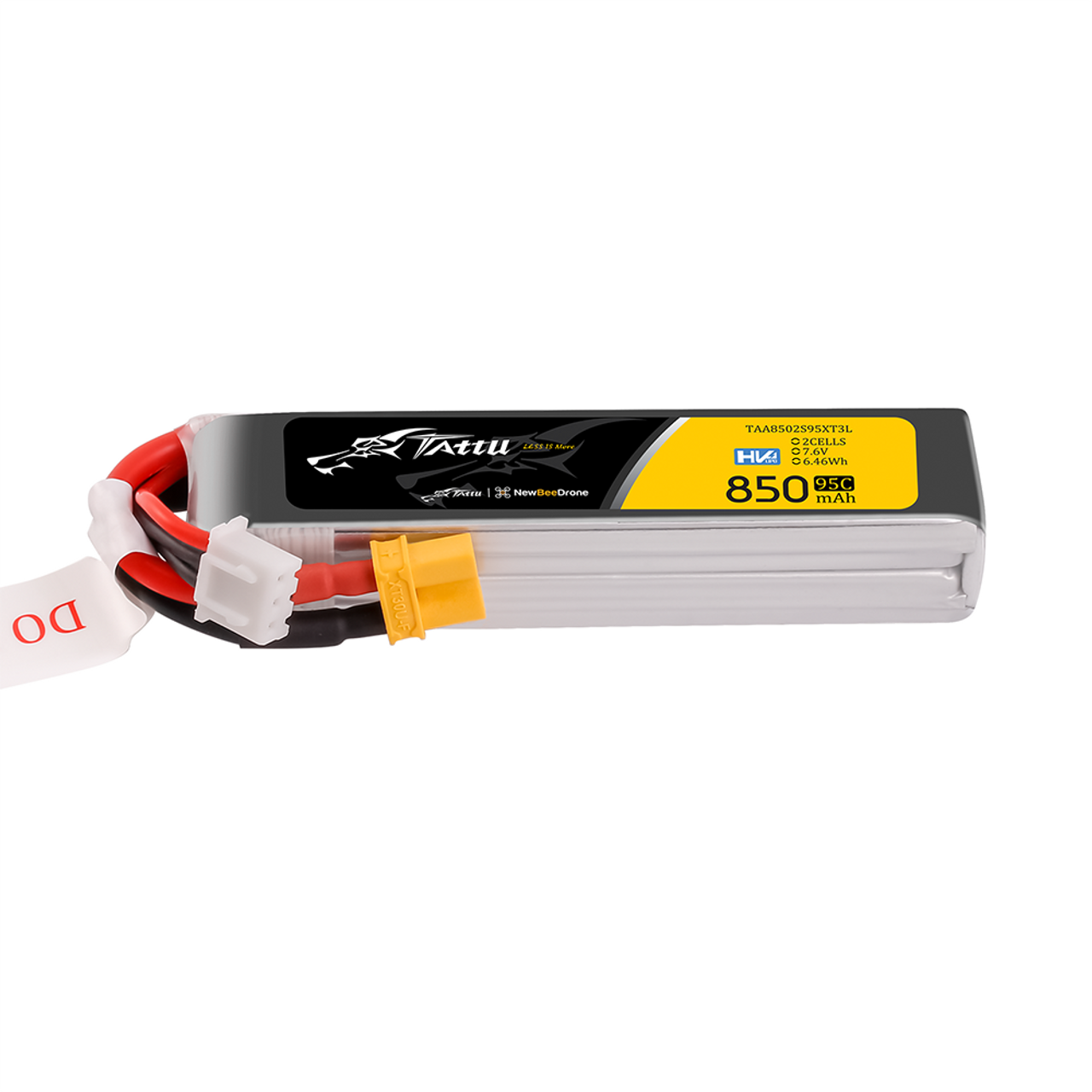 Battery Tattu LiPo 2S 7.6V 850mAh 95C XT30 Long Pack