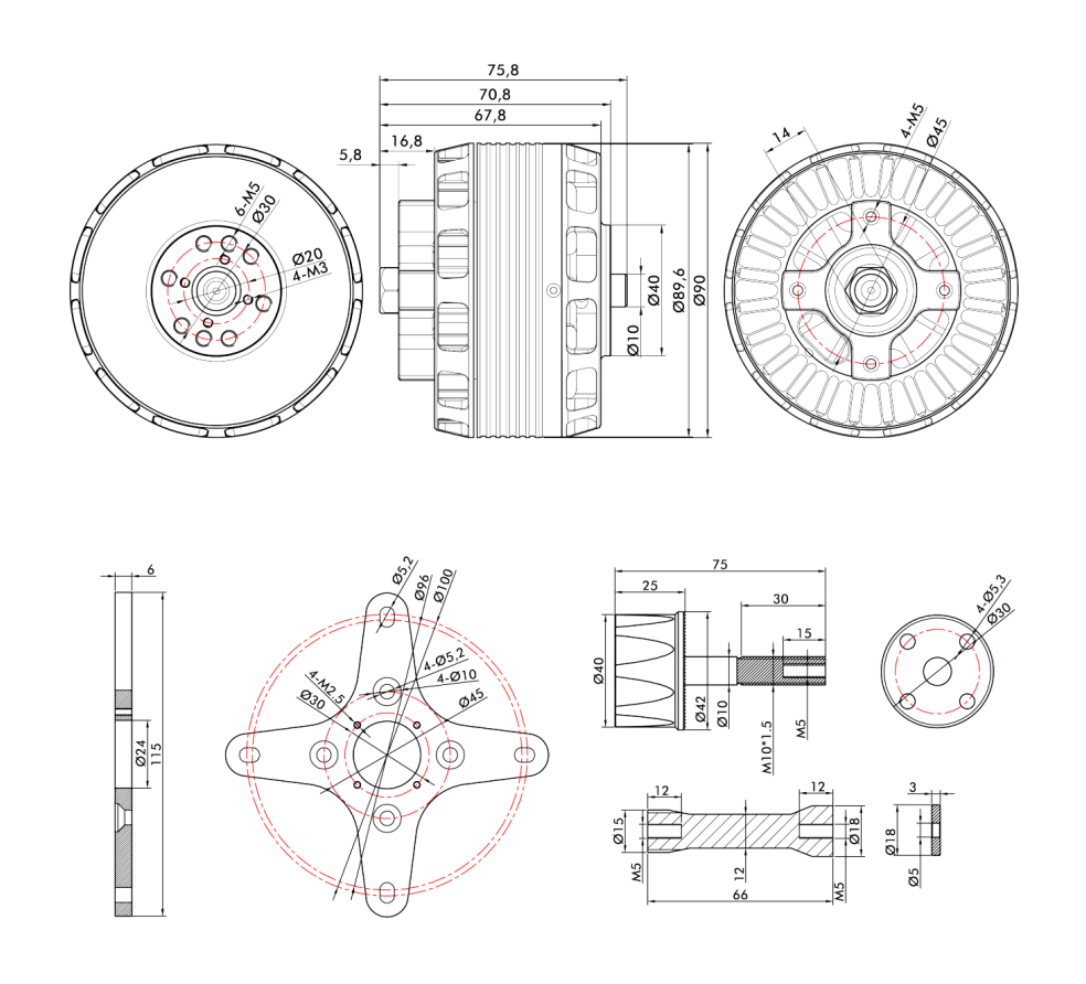 Motor T-Motor AT8020 180KV