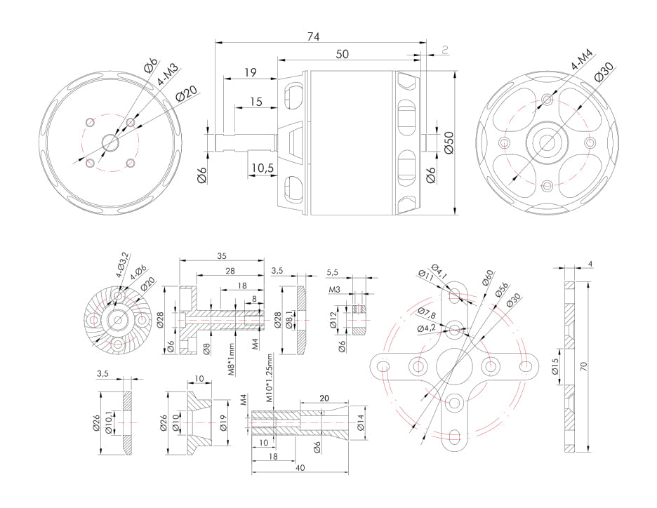 Motor T-Motor AT4125 KV540