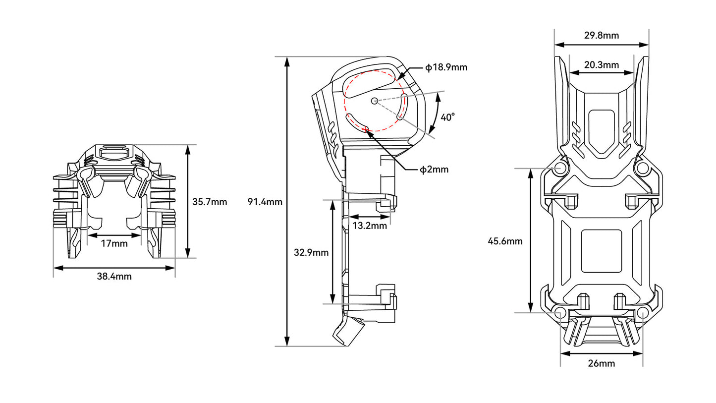 Bracket BETAFPV Pavo20 Pro for O4 Air Unit Transparent Grey