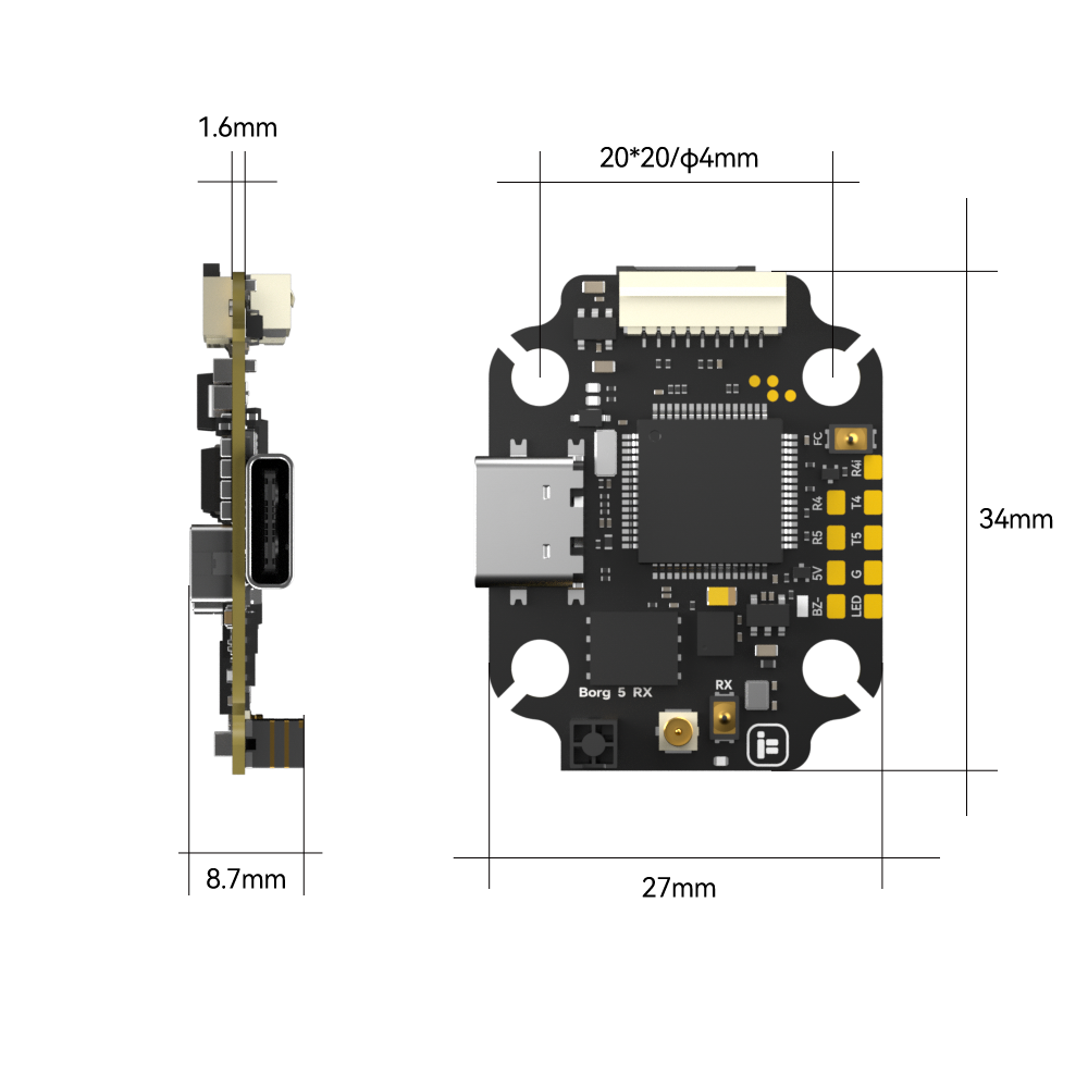 Stack iFlight Borg 5S RX Stack (Borg 60R ESC)