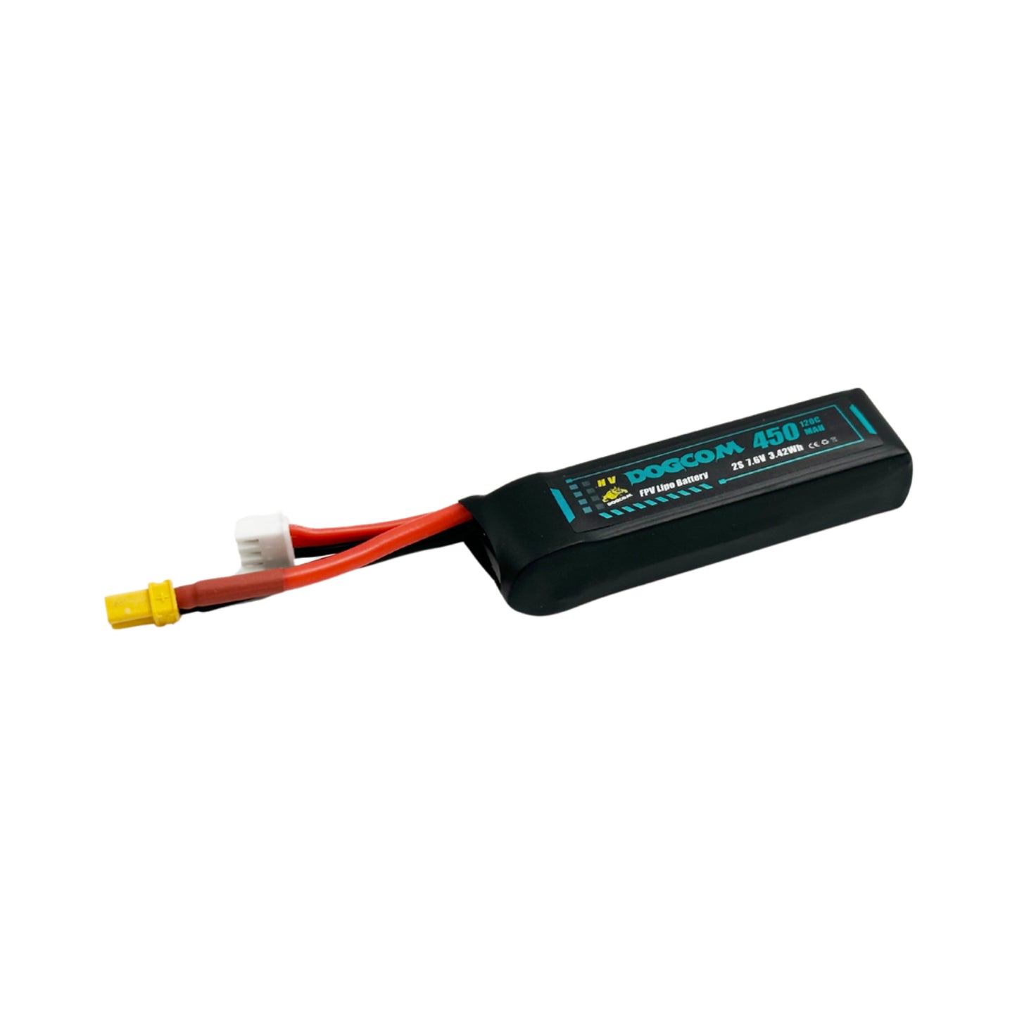 Baterie DOGCOM 450 mAh 120C 7,6 V 2S1P HV LiPo XT30