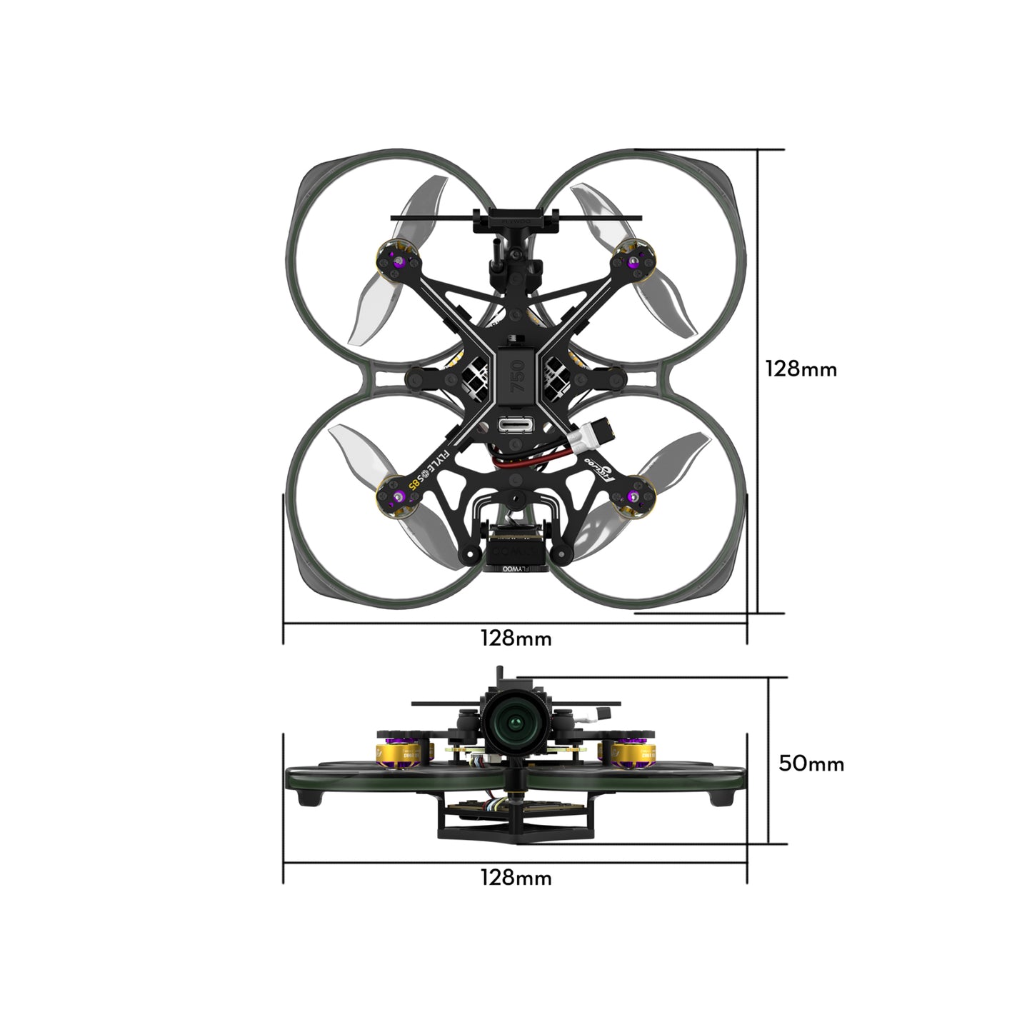 FPV drone FLYWOO Flylens 85 HD O4 2S BNF ELRS 2.4G  V1.3