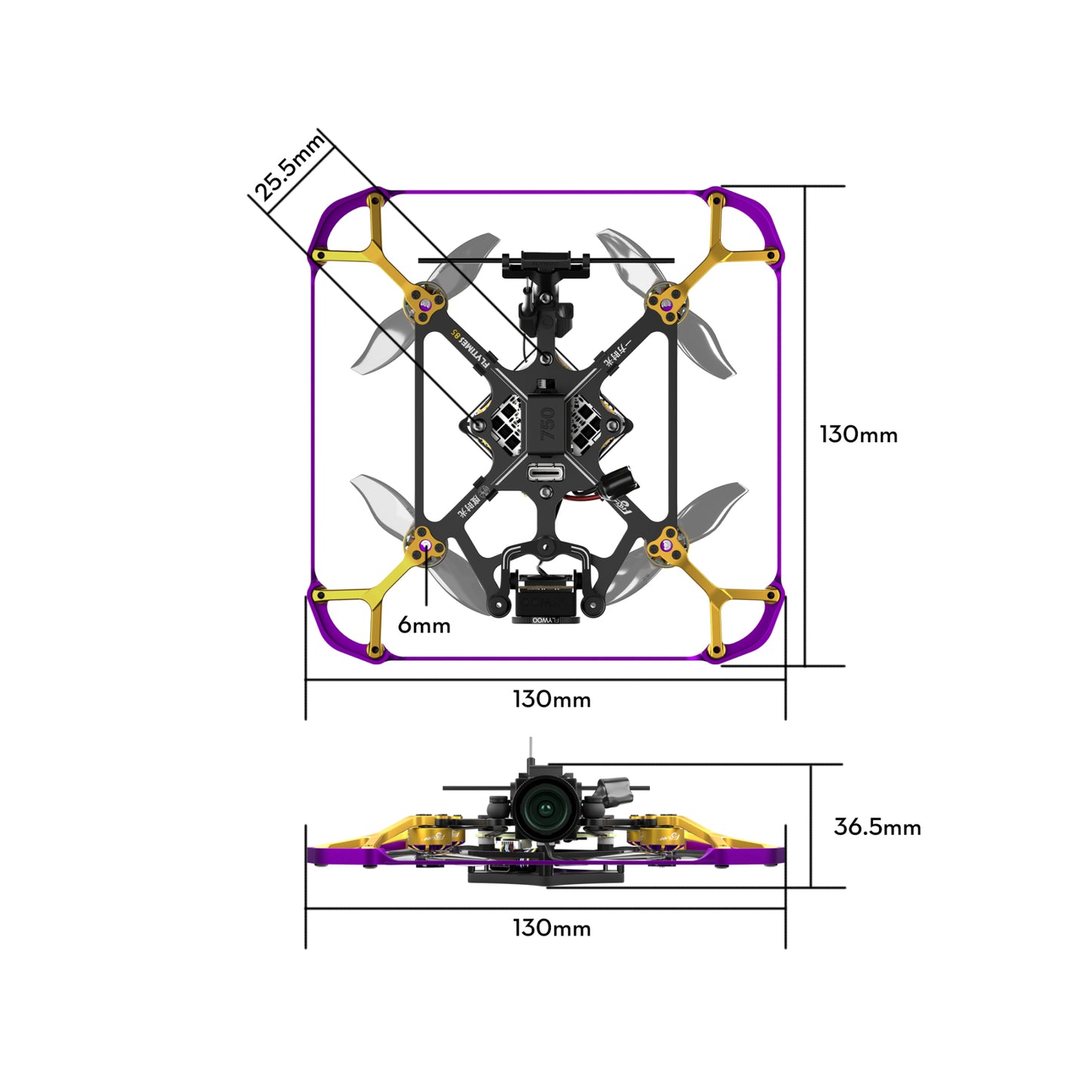 FPV drone FLYWOO Flytimes 85 HD O4 2S TBS