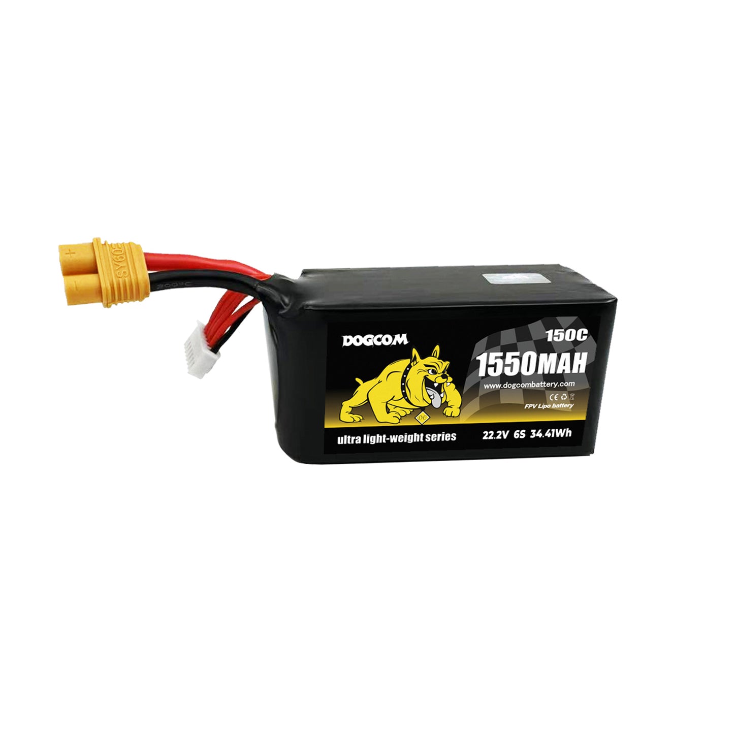 Battery DOGCOM 1550mAh 6S 150C 22.2V LiPo Ultra Series
