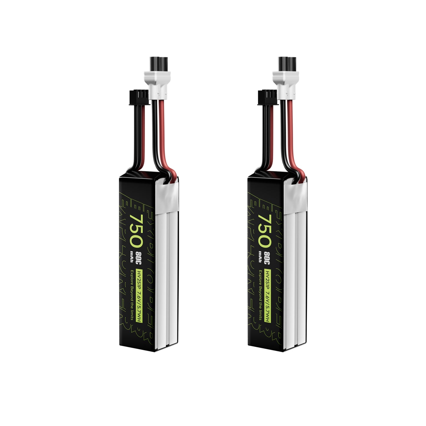 Battery FLYWOO Explorer 750mAh 2S HV 80C LiPo XT30UP (2 pcs)
