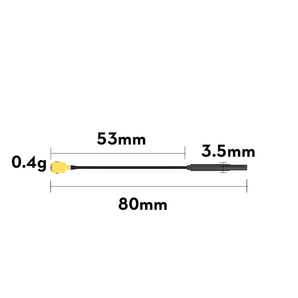Antenna FLYWOO 5.8G Light 3dBi Brass UFL 80mm for FlyLens 85 (5 pcs)