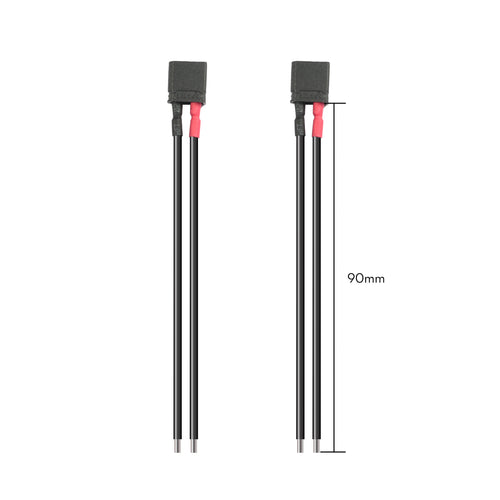 Connector FLYWOO Black XT30U 90mm 18AWG Male Pigtail (2 pcs)