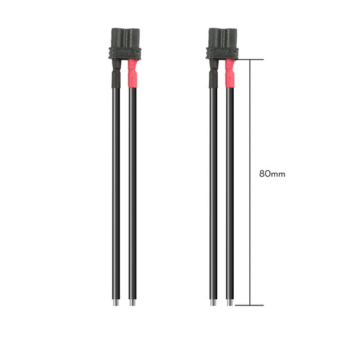 Connector FLYWOO Black XT30U 80mm 18AWG Female Pigtail (2 pcs)