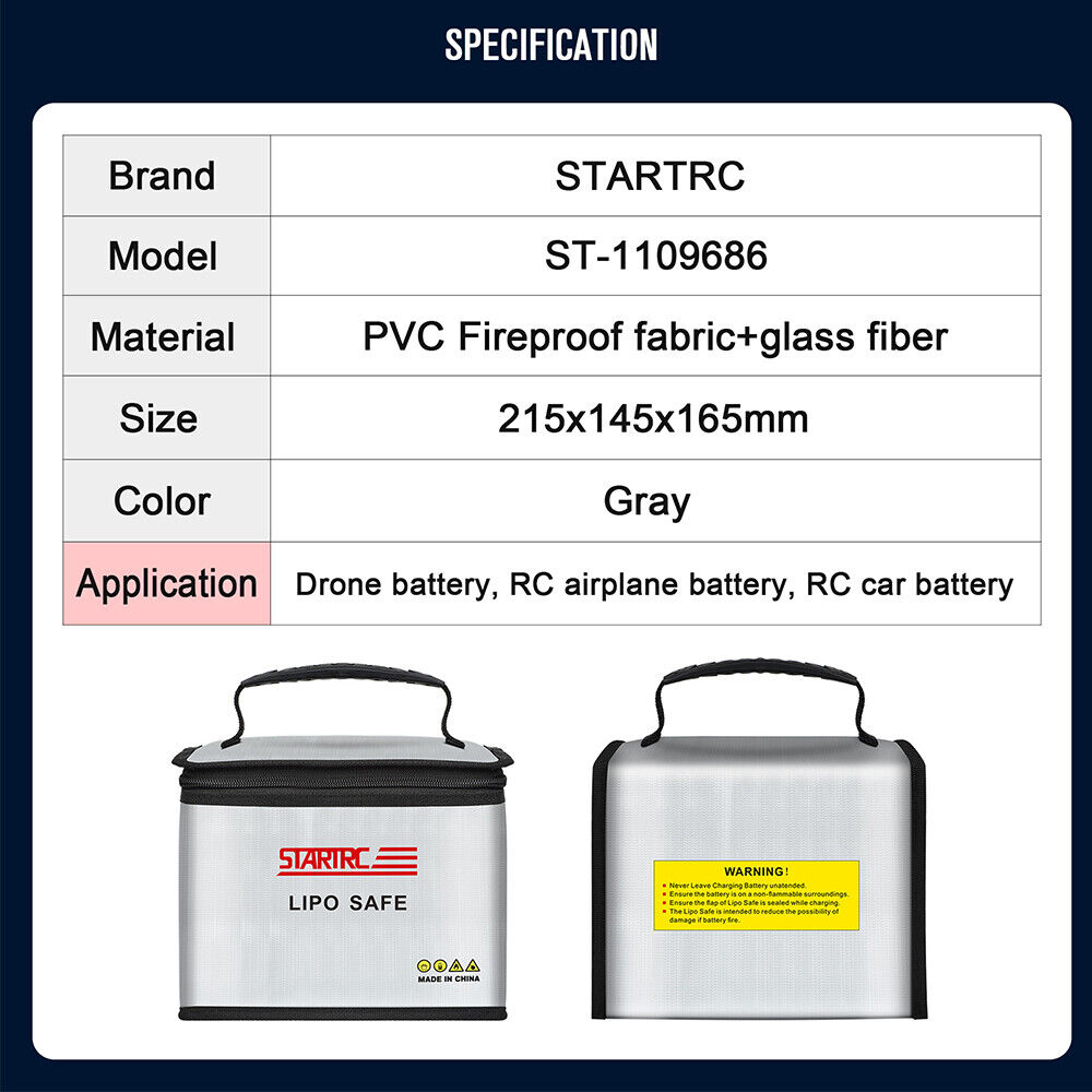 6417 2 li po safe bag startrc pvc fireproof cloth 21 5x14 5x16 5cm