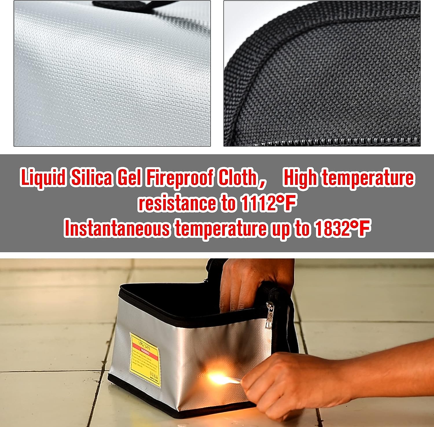 6423 3 li po safe bag startrc liquid silicone fireproof cloth 21 5x15x14cm