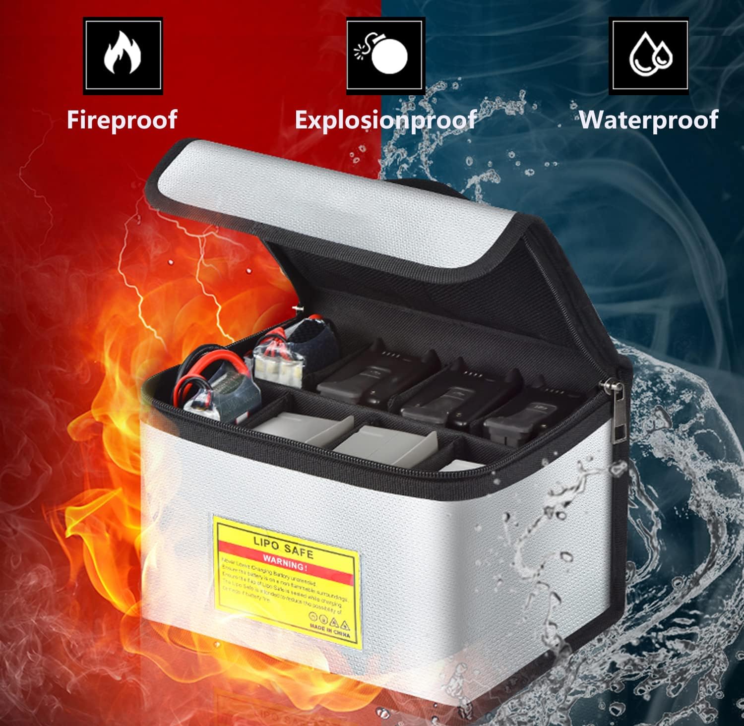 6423 2 li po safe bag startrc liquid silicone fireproof cloth 21 5x15x14cm