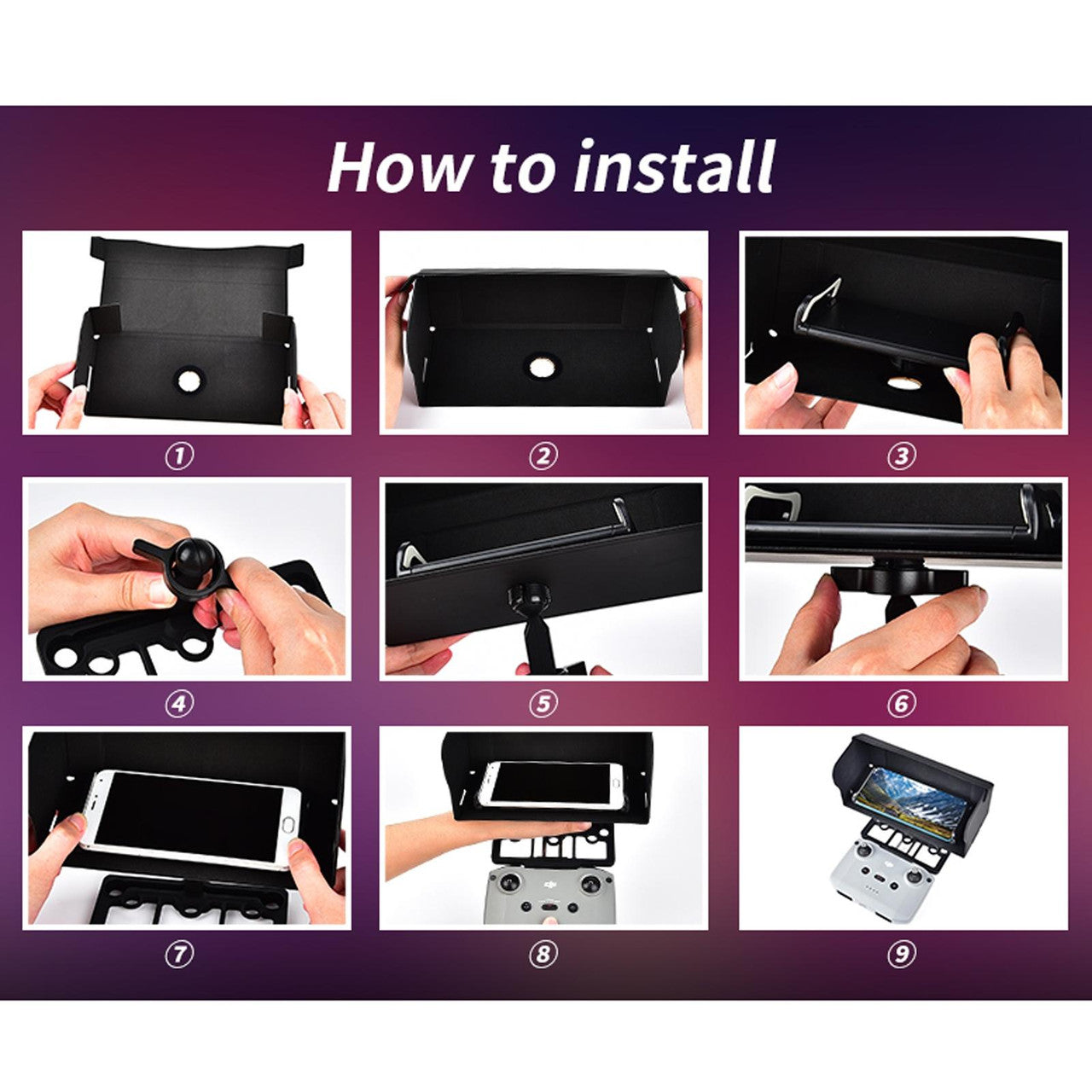 6444 tablet stand sunshade startrc for dji mavic series remote controller