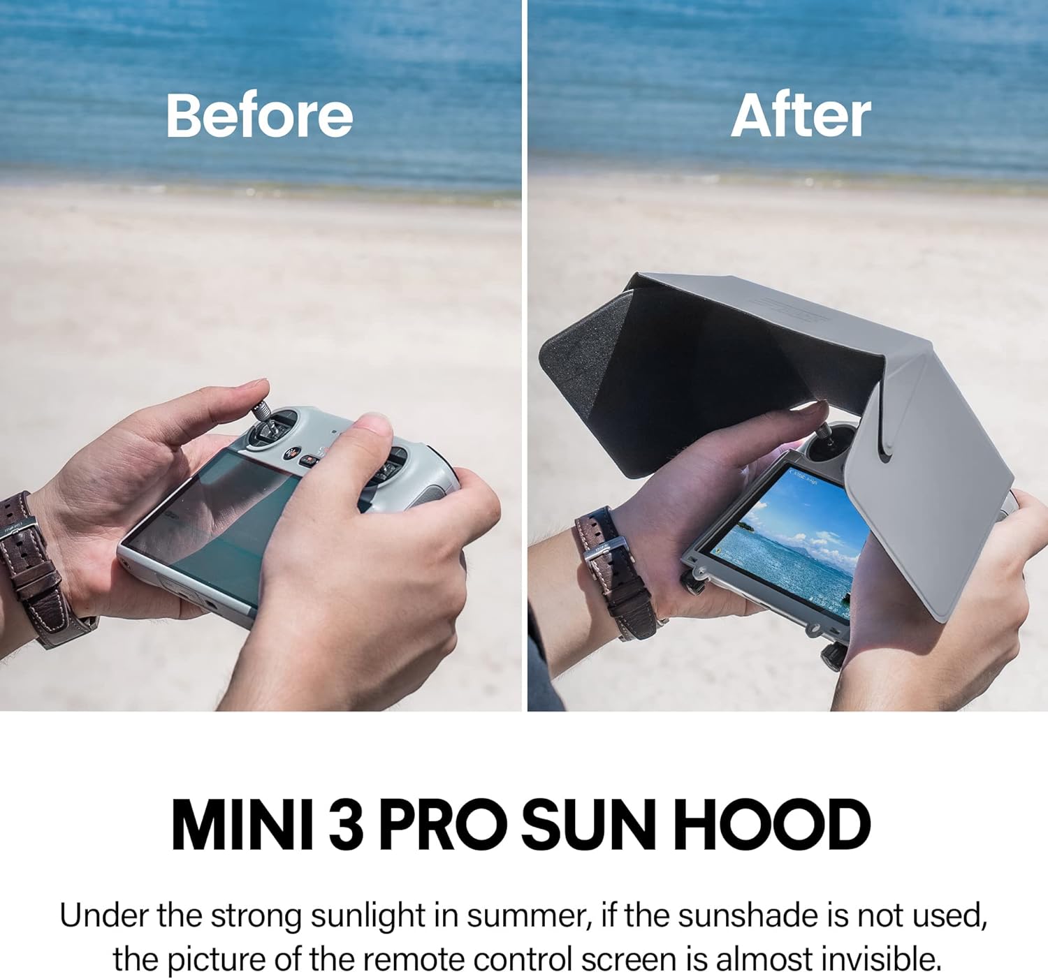 6585 4 sunshade hood startrc for dji rc gray