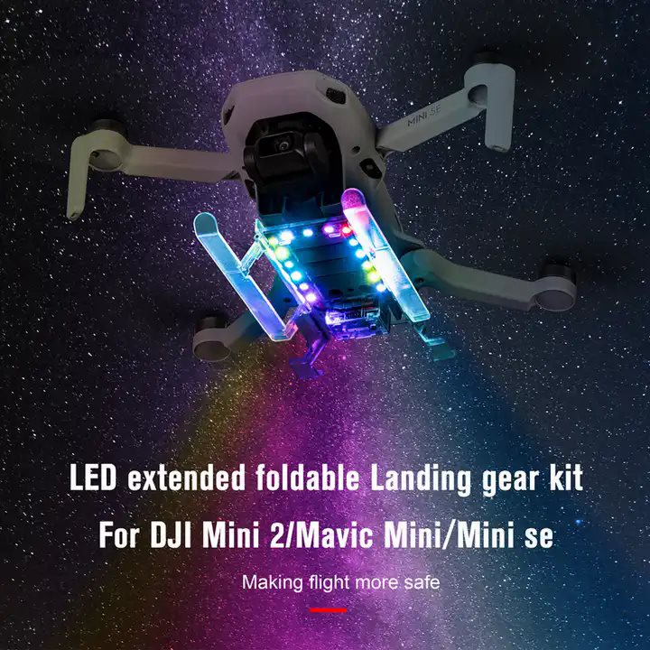 6609 3 colorful led extended landing gear startrc for mini 2 se mini 2 mavic mini mini se