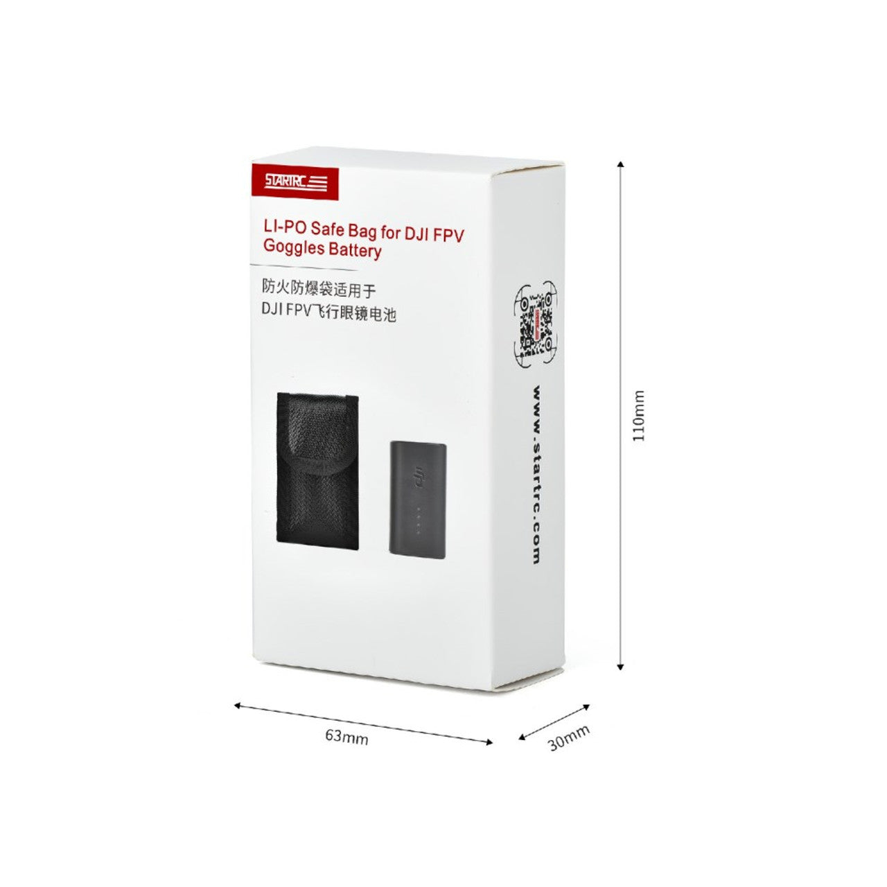 6768 6 battery safe bag startrc for dji fpv goggles