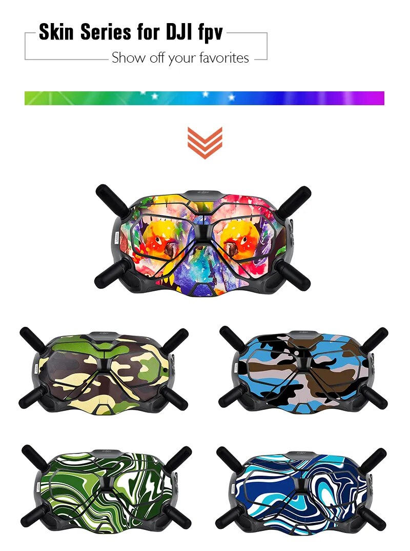 6789 6 body remote controller stikers startrc for dji fpv style 2