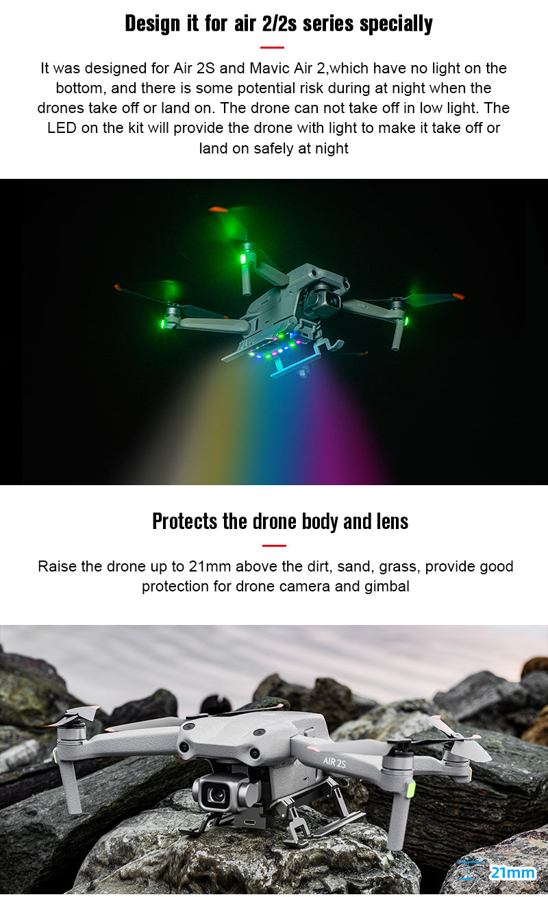 6822 4 led landing gear startrc for dji air 2 2s