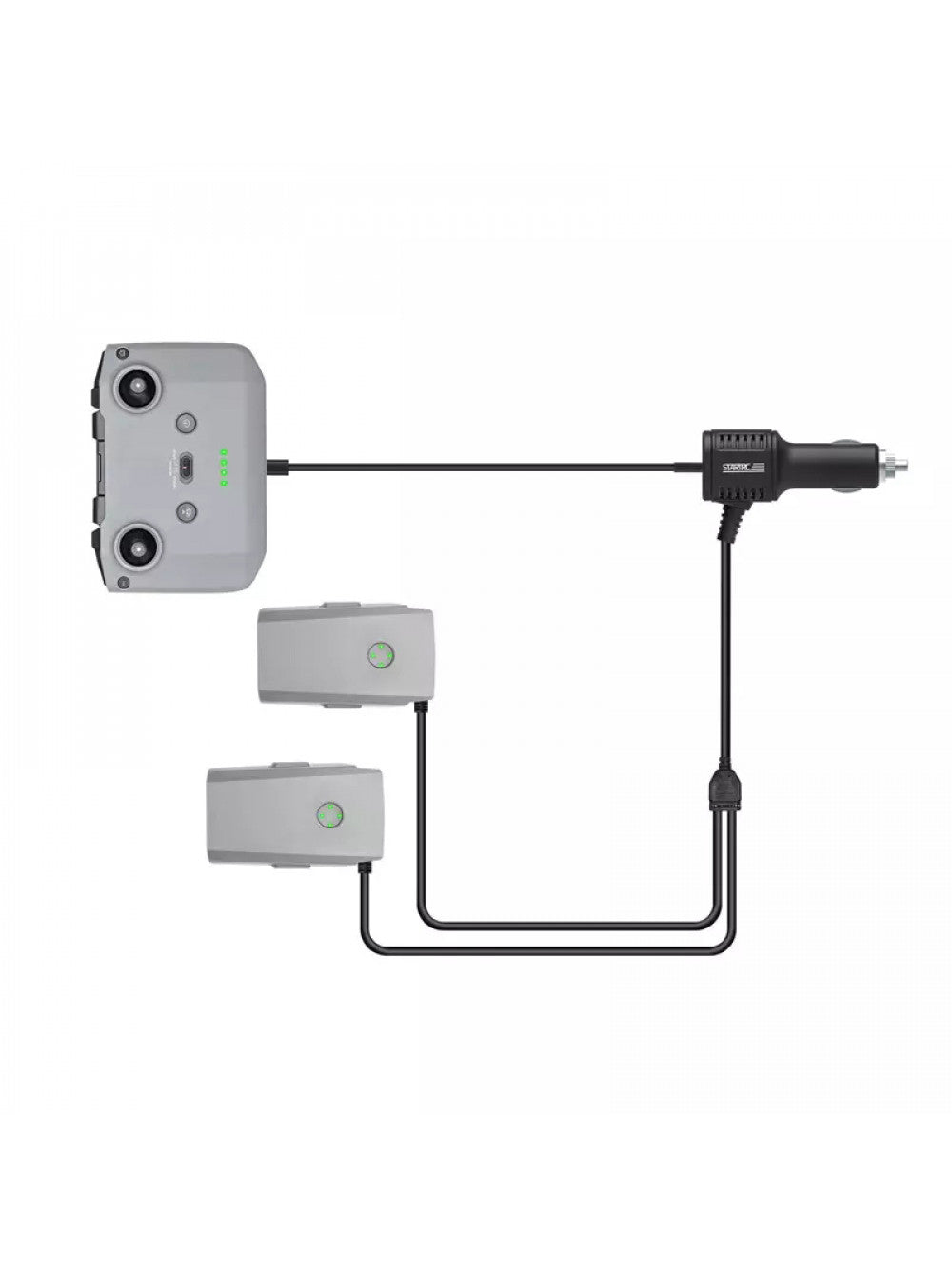 6825 8 car charger startrc 3 in 1 for dji mavic air 2 2s