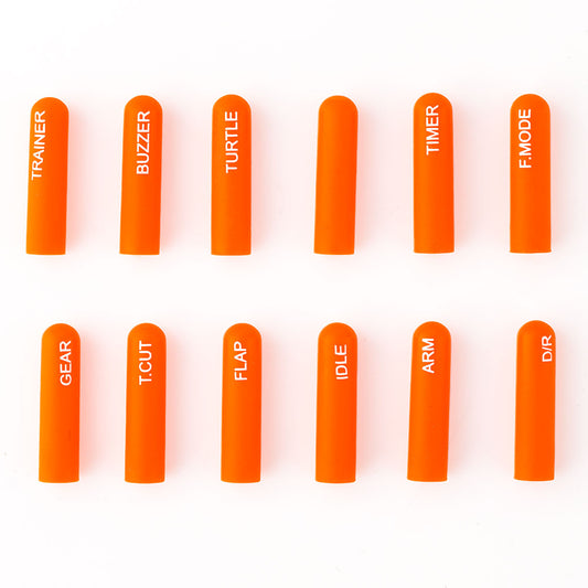 8256 labeled silicon switch cover set radiomaster long orange
