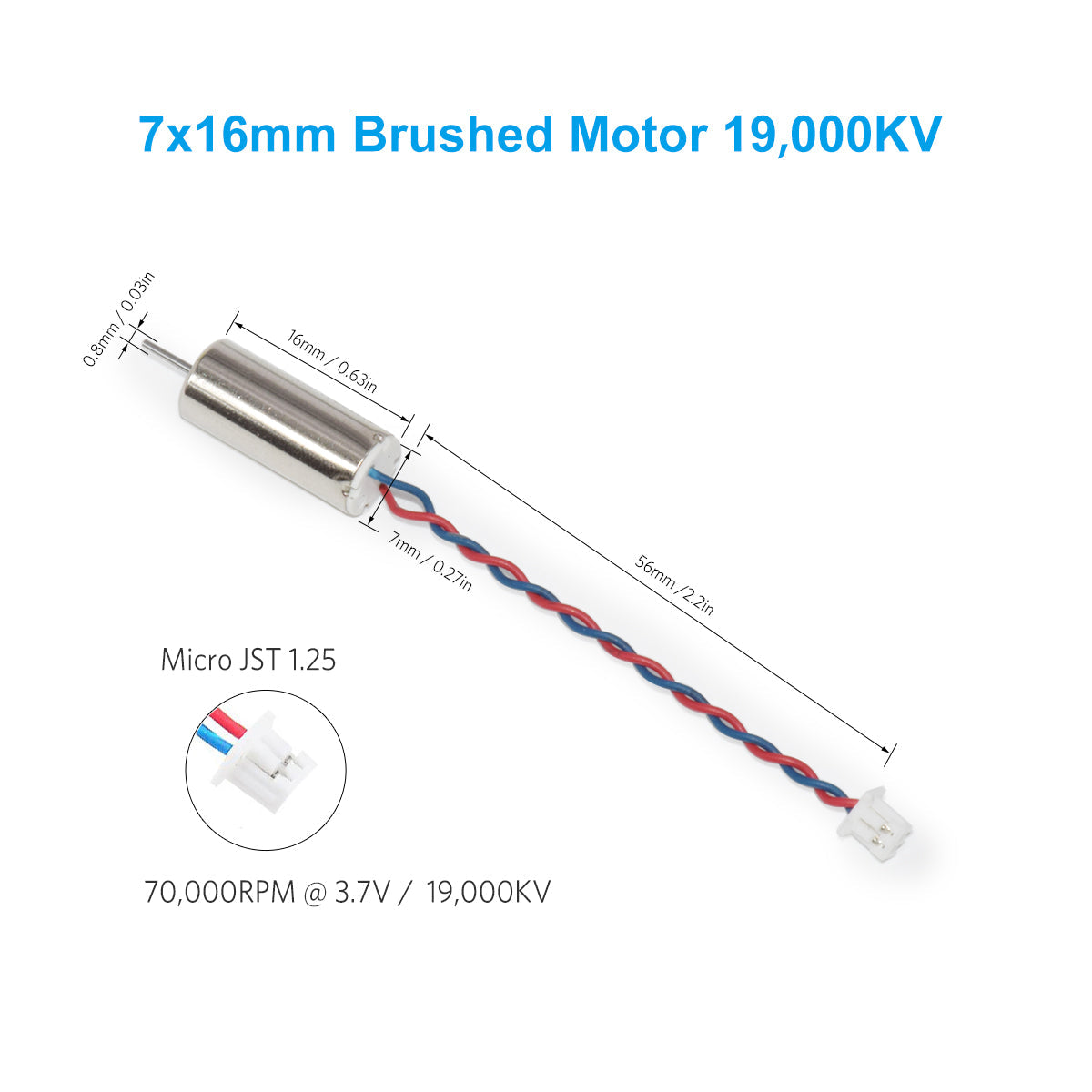 9069 3 motor betafpv 7x16mm 19000kv brushed 4pcs