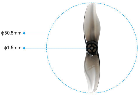 9321 7 propellers gemfan 2015 2 blade 1 5mm shaft 16pcs gray