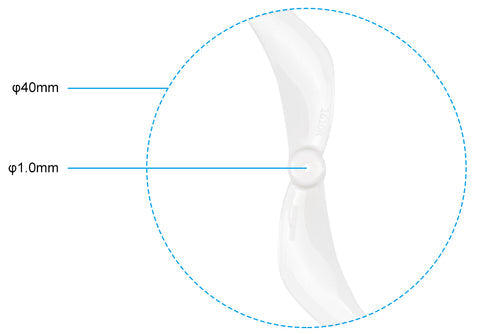 9339 5 propellers gemfan 40mm 2 blade 1 0mm shaft 4pcs