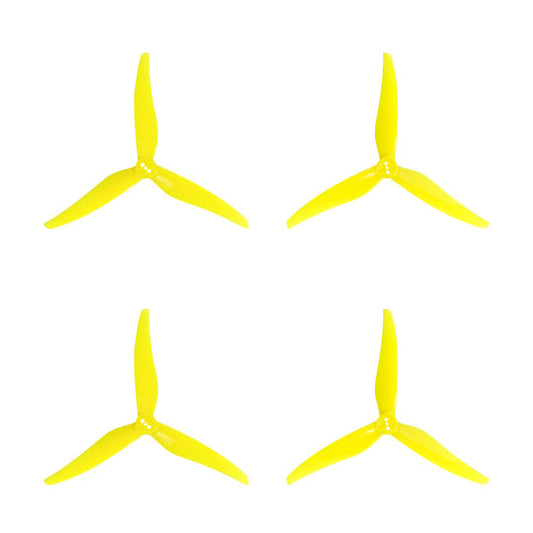 9387 2 propellers gemfan 5125 3 blade 5mm 1 5mm shaft yellow