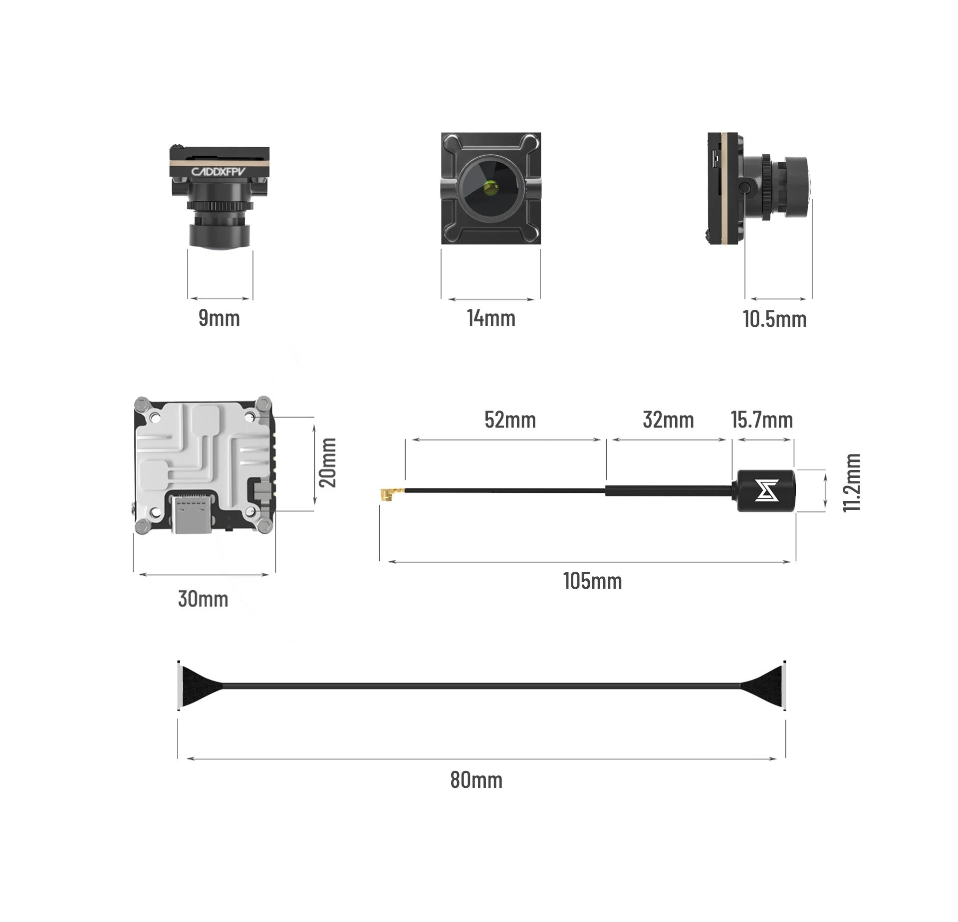 9558 7 fpv camera caddxfpv nebula pro nano vista kit 8cm
