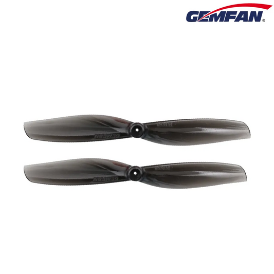 10764 2 propellers gemfan 65mms 2 pc shaft 1mm clear black 4ccw 4cw
