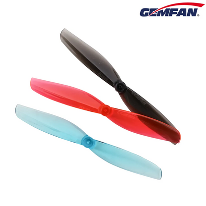 10770 3 propellers gemfan 65mms 2 pc shaft 1mm clear red 4ccw 4cw