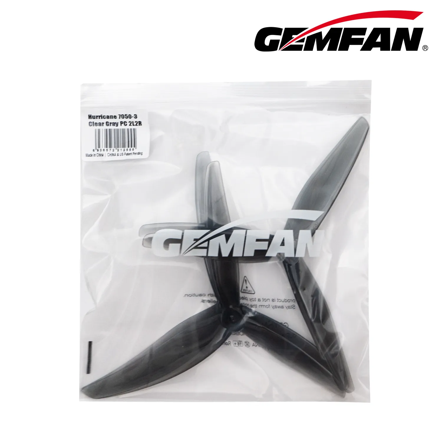 10914 6 propellers gemfan hurricane 7050 3 pc durable clear gray 2ccw 2cw