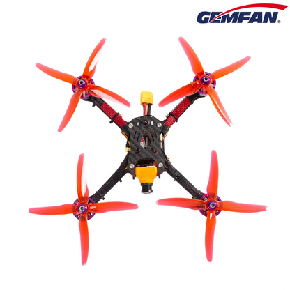 11136 5 propellers gemfan hurricane 51455 4 x props pc durable 4 blade popo clear red 2ccw 2cw