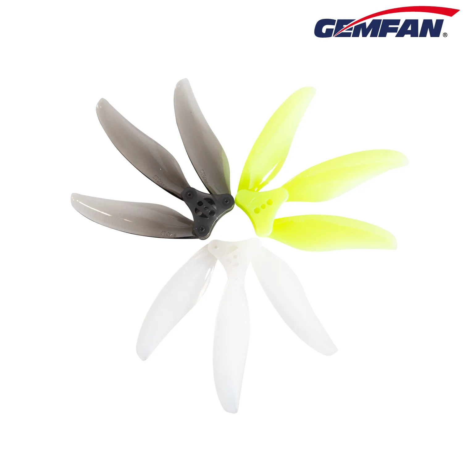 11967 3 propellers gemfan f4019 3 floppy proppy t mount yellow 2ccw 2cw