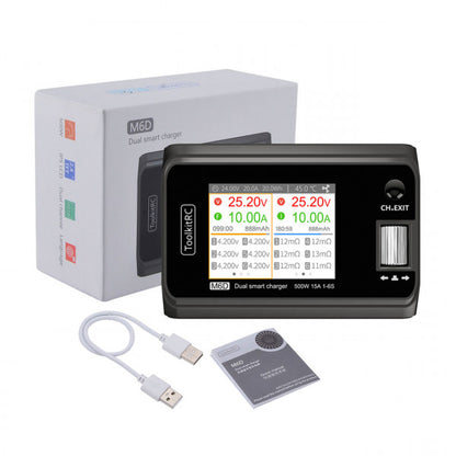 12792 2 charger toolkitrc m6d 500w 15a 1 6s dc
