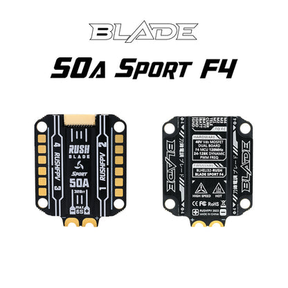 12910 stack rushfpv rush blade f722 30x30 fcv2 version 50a sport f4 3 6s esc rush tank ii vtx combo