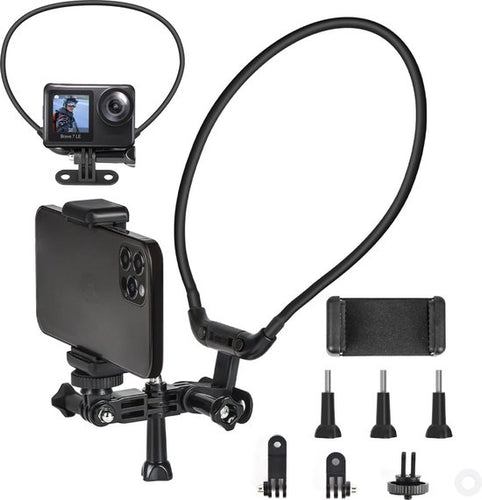 Neck holder mount  for Insta360 X3, DJI Action, and GoPro cameras