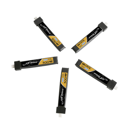 14313 3 battery tattu lipo 1s 3 8v 300mah high voltage 75c with bt 2 0 plug 5pcs