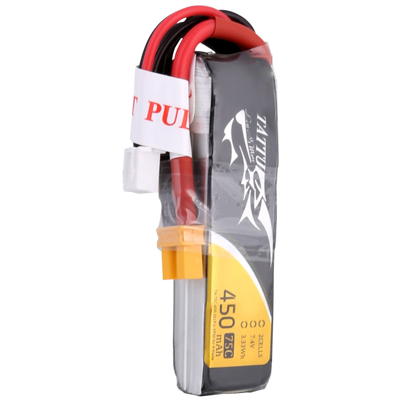 14322 3 battery tattu lipo 2s 7 4v 450mah 75c with xt30 plug