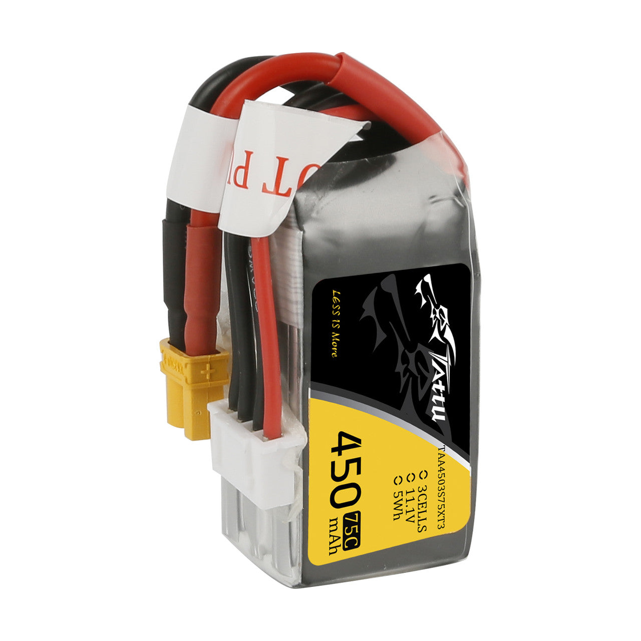 14325 2 battery tattu lipo 3s 11 1v 450mah 75c with xt30 plug