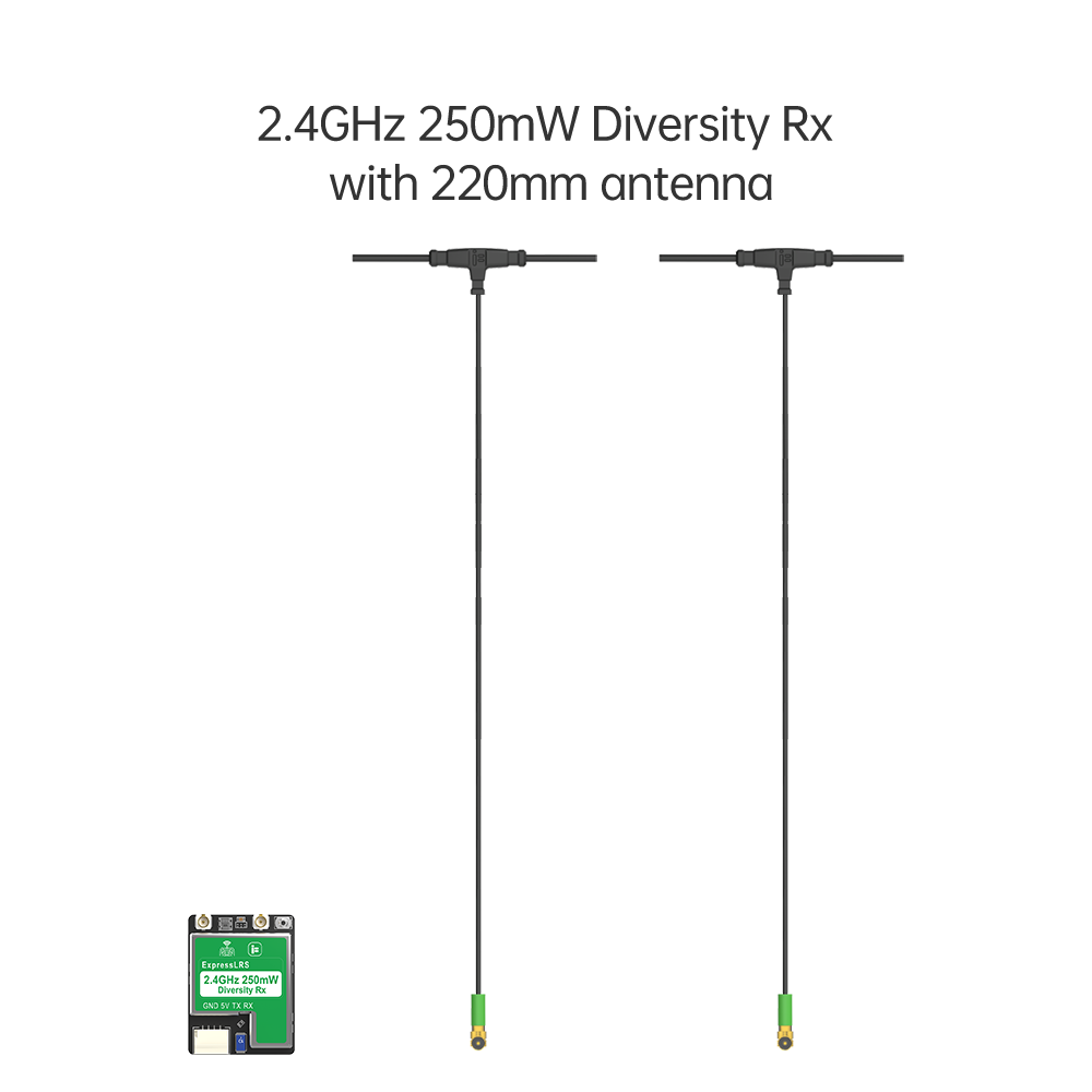 14913 receiver iflight true diversity elrs 2 4g rx 2 x 220mm mini antenna