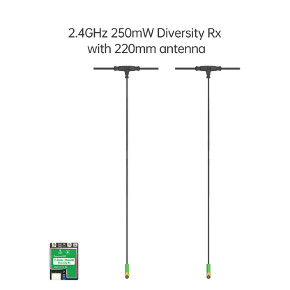 14913 receiver iflight true diversity elrs 2 4g rx 2 x 220mm mini antenna