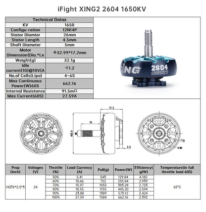 15012 motor iflight xing2 2604 unibell 1650kv